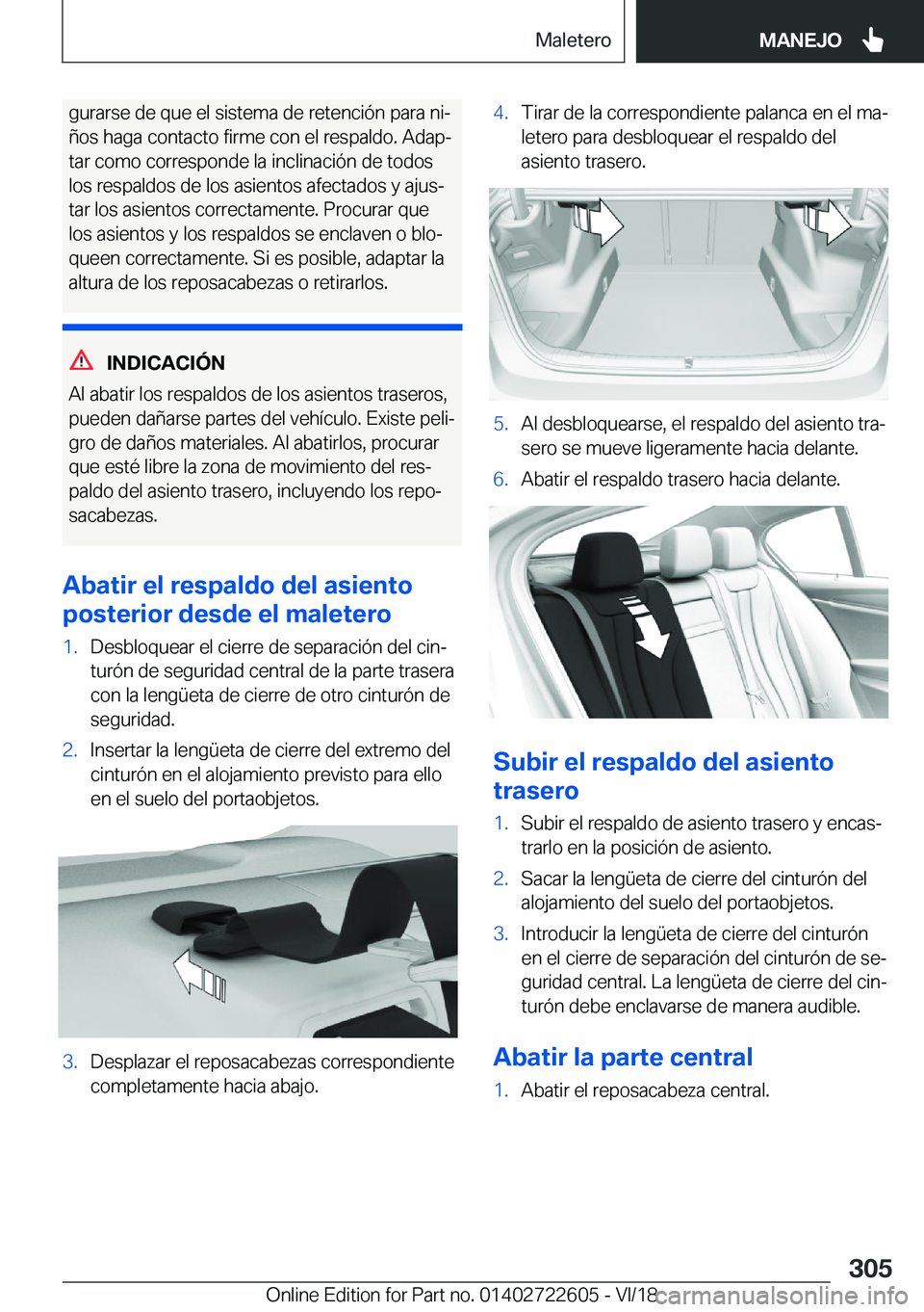 BMW 5 SERIES 2019  Manuales de Empleo (in Spanish) �g�u�r�a�r�s�e��d�e��q�u�e��e�l��s�i�s�t�e�m�a��d�e��r�e�t�e�n�c�i�