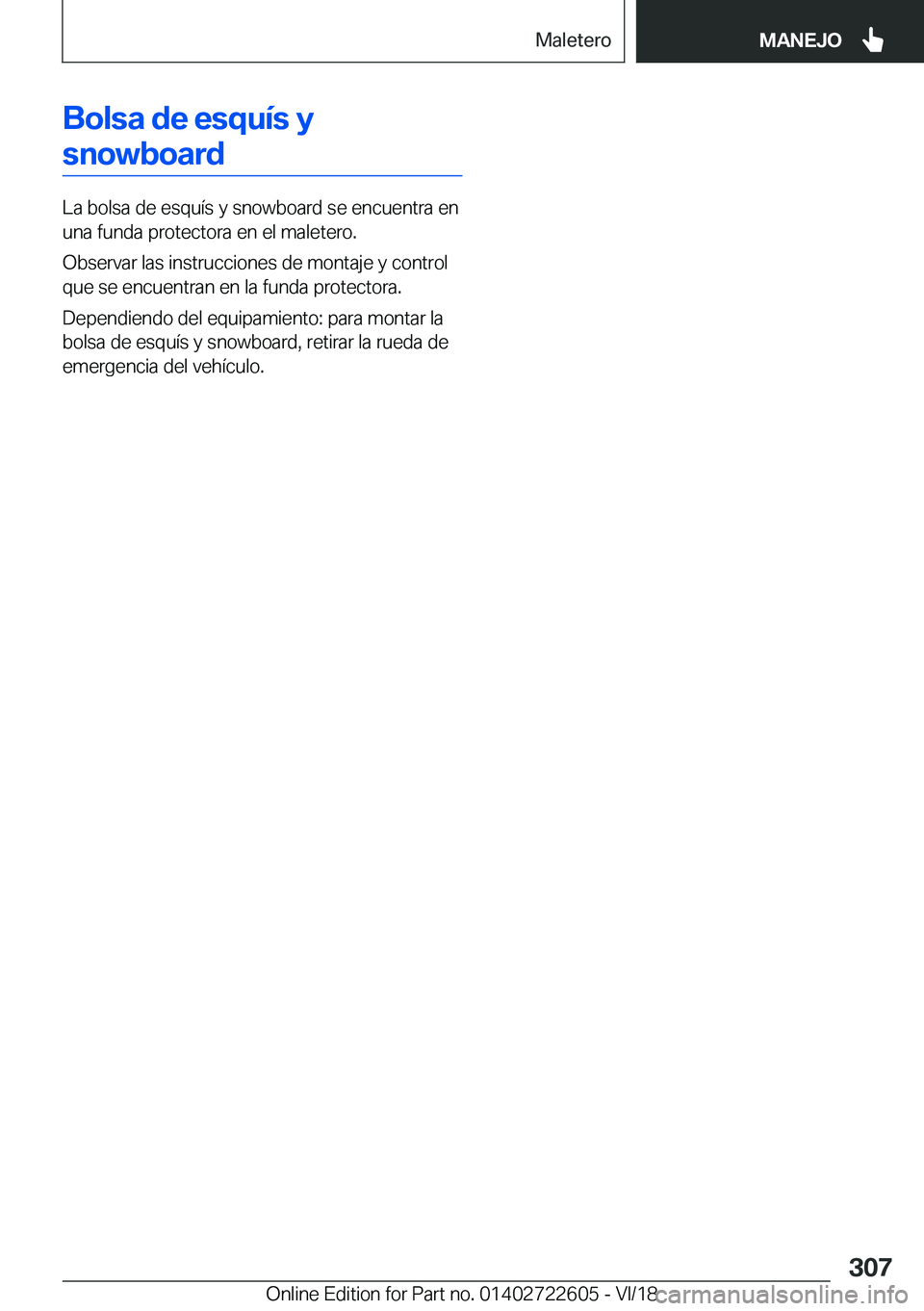 BMW 5 SERIES 2019  Manuales de Empleo (in Spanish) �B�o�l�s�a��d�e��e�s�q�u�
