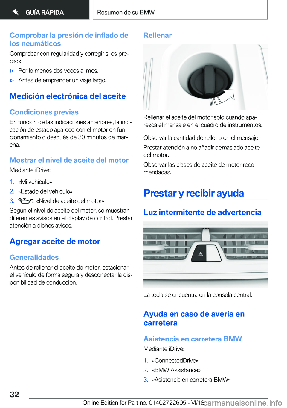 BMW 5 SERIES 2019  Manuales de Empleo (in Spanish) �C�o�m�p�r�o�b�a�r��l�a��p�r�e�s�i�