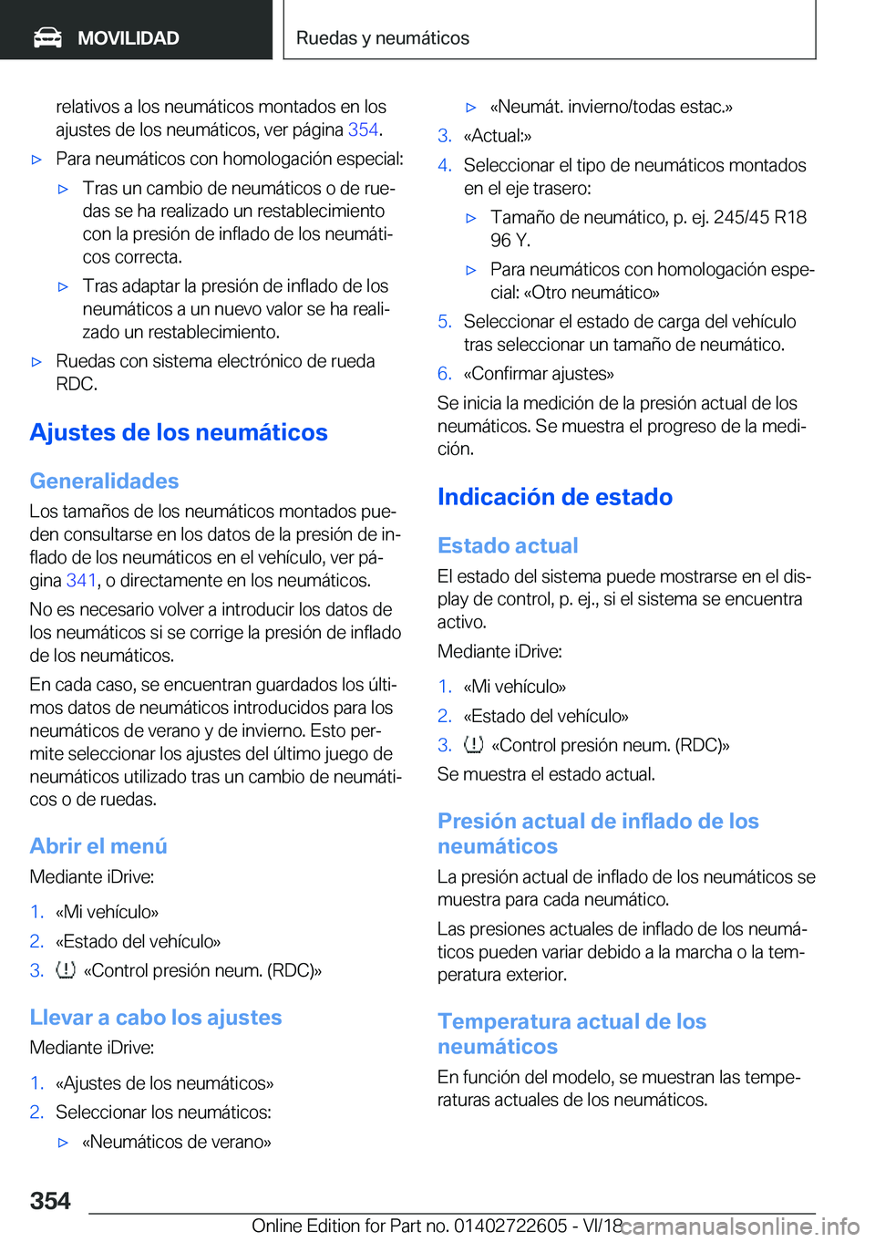 BMW 5 SERIES 2019  Manuales de Empleo (in Spanish) �r�e�l�a�t�i�v�o�s��a��l�o�s��n�e�u�m�