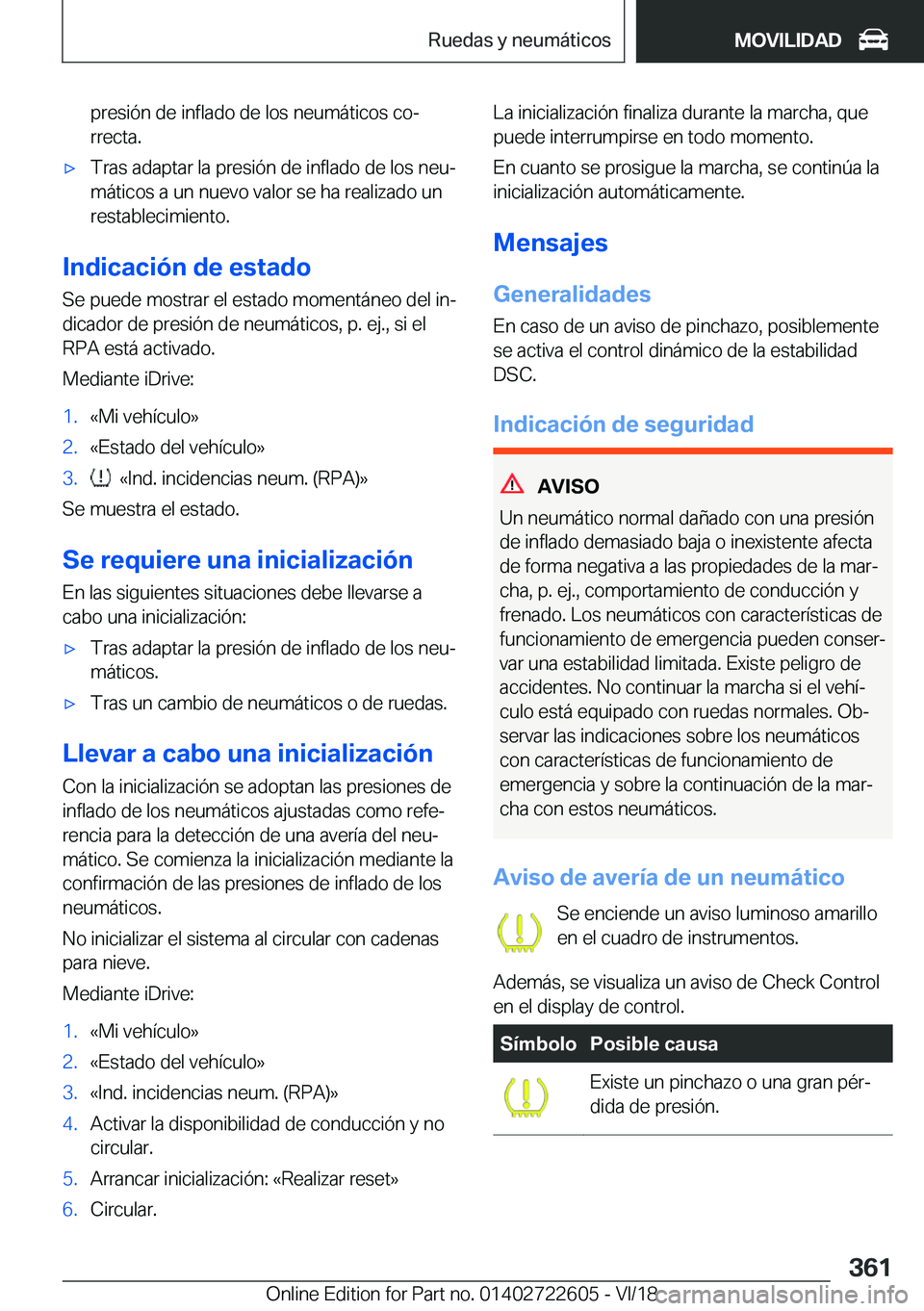 BMW 5 SERIES 2019  Manuales de Empleo (in Spanish) �p�r�e�s�i�