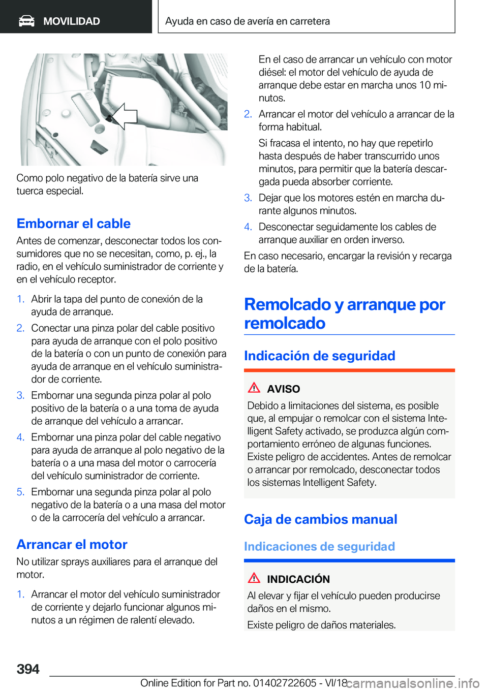 BMW 5 SERIES 2019  Manuales de Empleo (in Spanish) �C�o�m�o��p�o�l�o��n�e�g�a�t�i�v�o��d�e��l�a��b�a�t�e�r�