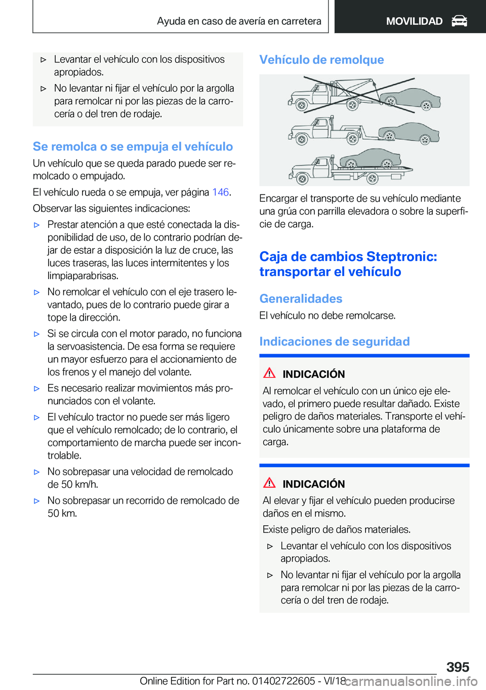 BMW 5 SERIES 2019  Manuales de Empleo (in Spanish) x�L�e�v�a�n�t�a�r��e�l��v�e�h�