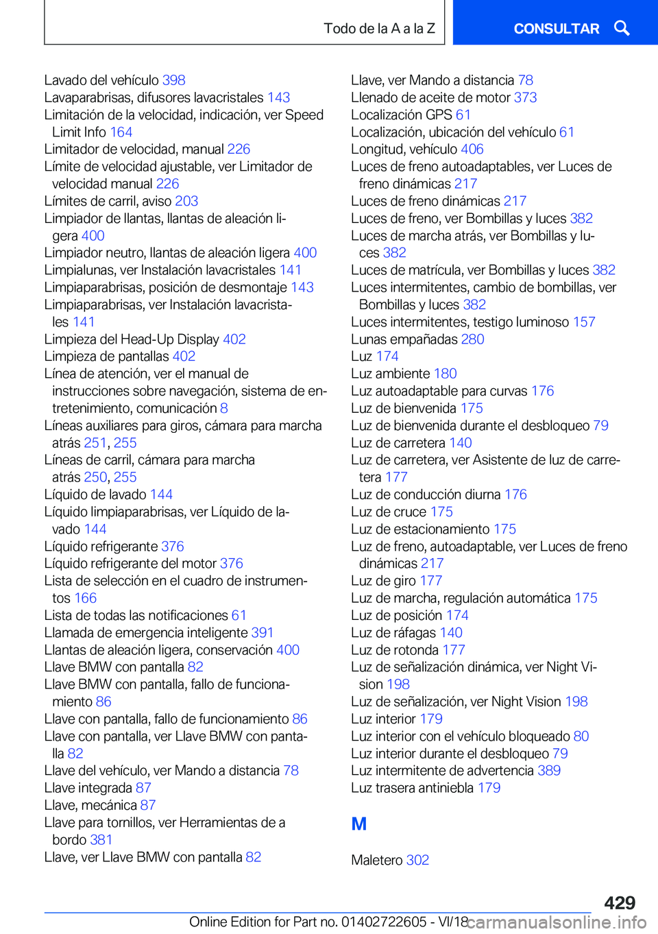 BMW 5 SERIES 2019  Manuales de Empleo (in Spanish) �L�a�v�a�d�o��d�e�l��v�e�h�
