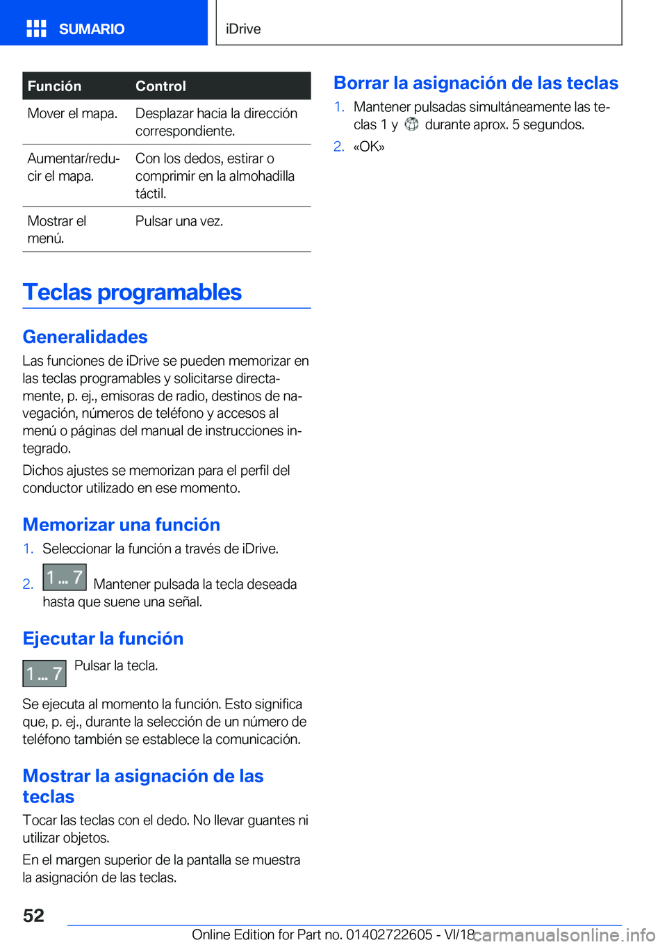 BMW 5 SERIES 2019  Manuales de Empleo (in Spanish) �F�u�n�c�i�