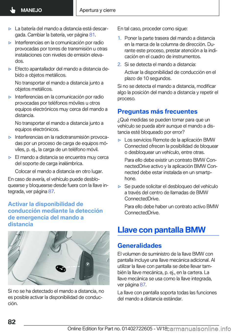 BMW 5 SERIES 2019  Manuales de Empleo (in Spanish) x�L�a��b�a�t�e�r�