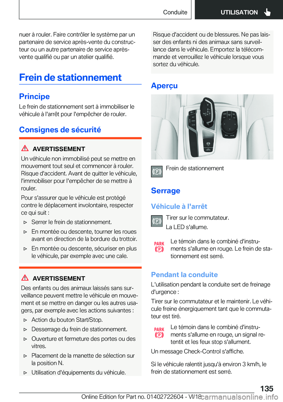 BMW 5 SERIES 2019  Notices Demploi (in French) �n�u�e�r��
