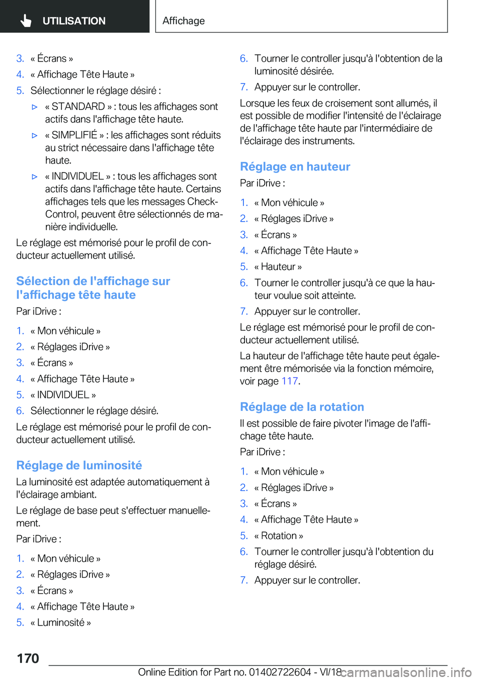 BMW 5 SERIES 2019  Notices Demploi (in French) �3�.�k��