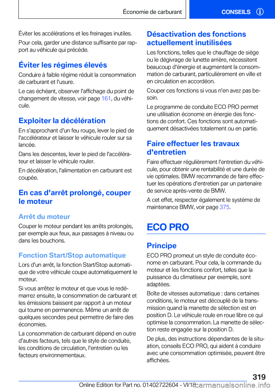 BMW 5 SERIES 2019  Notices Demploi (in French) �