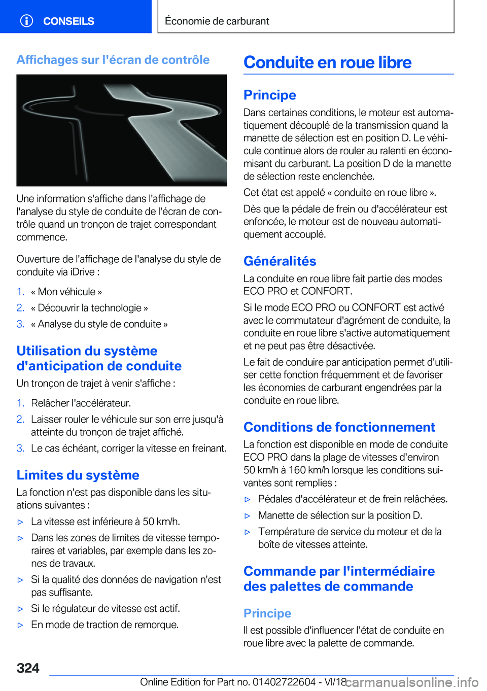 BMW 5 SERIES 2019  Notices Demploi (in French) �A�f�f�i�c�h�a�g�e�s��s�u�r��l�'�é�c�r�a�n��d�e��c�o�n�t�r�