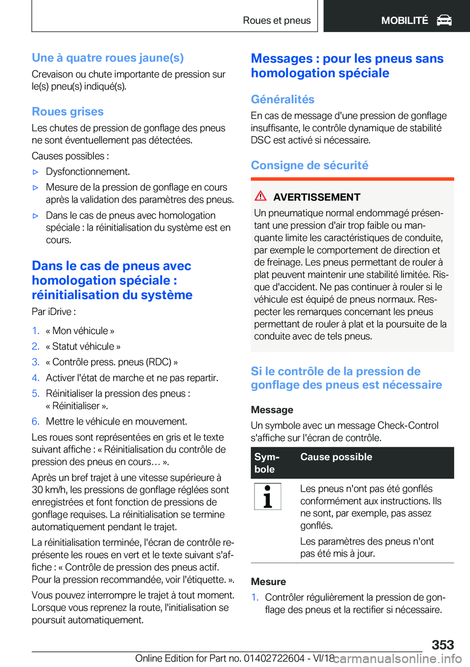 BMW 5 SERIES 2019  Notices Demploi (in French) �U�n�e��