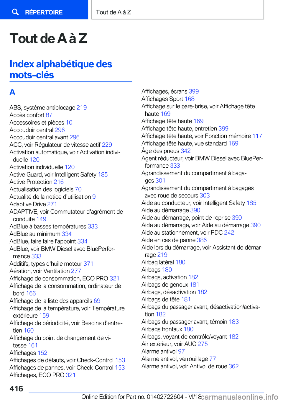 BMW 5 SERIES 2019  Notices Demploi (in French) �T�o�u�t��d�e��A��