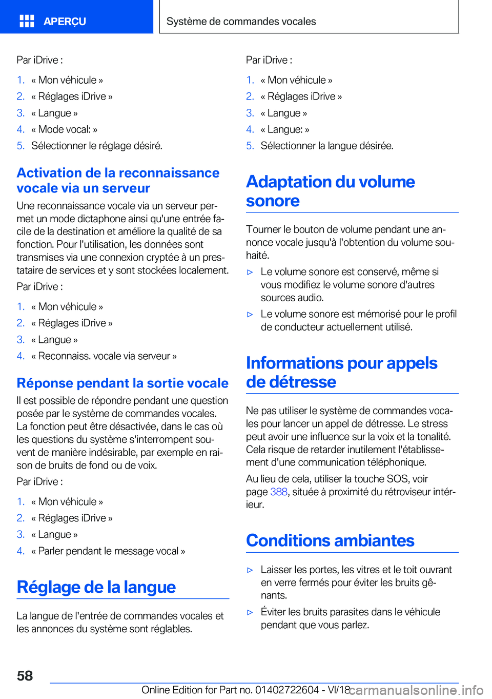 BMW 5 SERIES 2019  Notices Demploi (in French) �P�a�r��i�D�r�i�v�e��:�1�.�k��M�o�n��v�é�h�i�c�u�l�e��{�2�.�k��R�é�g�l�a�g�e�s��i�D�r�i�v�e��{�3�.�k��L�a�n�g�u�e��{�4�.�k��M�o�d�e��v�o�c�a�l�:��{�5�.�S�é�l�e�c�t�i�o�n�n�e�r��l�e��