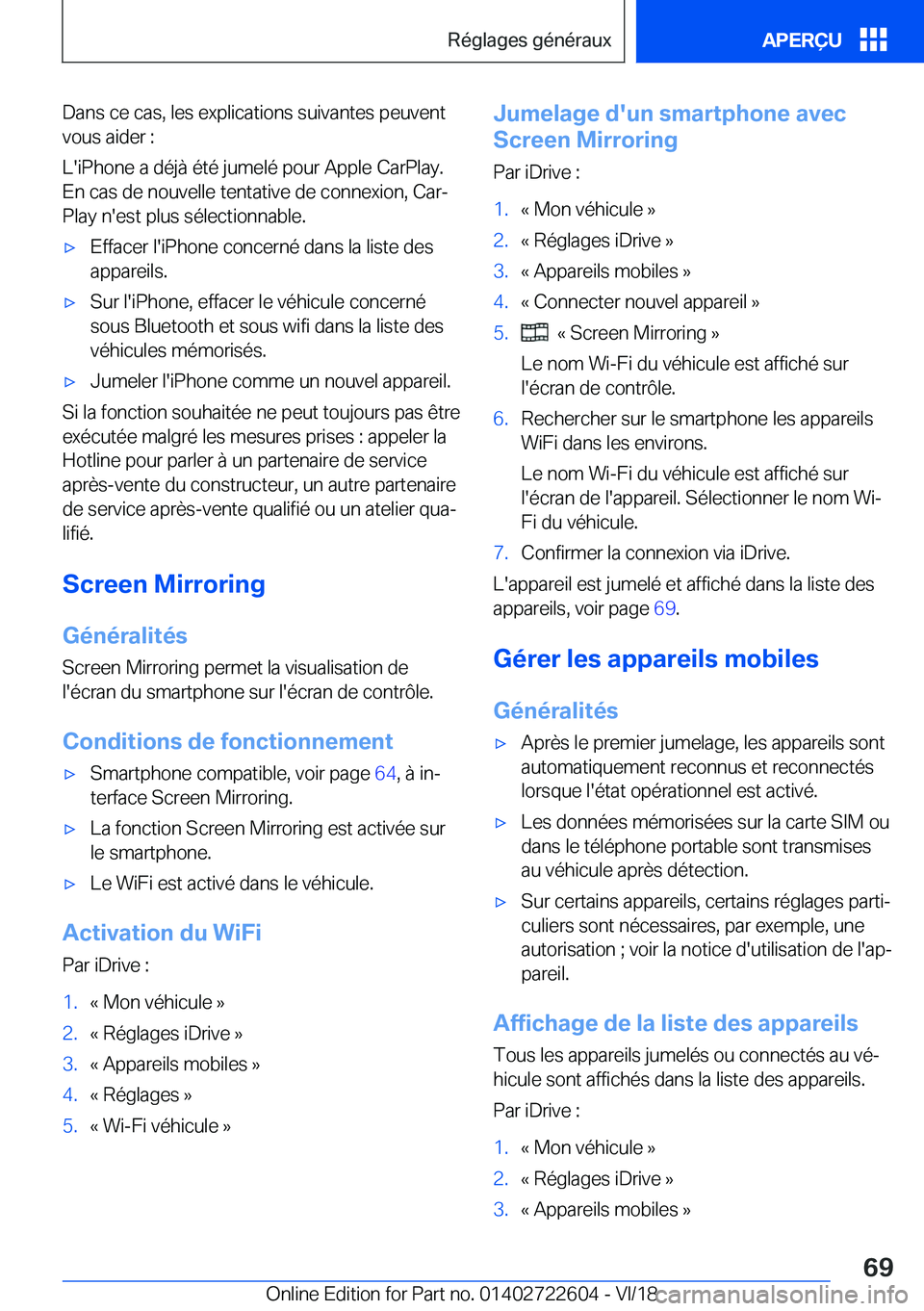 BMW 5 SERIES 2019  Notices Demploi (in French) �D�a�n�s��c�e��c�a�s�,��l�e�s��e�x�p�l�i�c�a�t�i�o�n�s��s�u�i�v�a�n�t�e�s��p�e�u�v�e�n�t�v�o�u�s��a�i�d�e�r��:
�L�'�i�P�h�o�n�e��a��d�é�j�