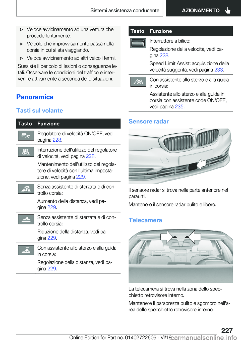 BMW 5 SERIES 2019  Libretti Di Uso E manutenzione (in Italian) 'x�V�e�l�o�c�e��a�v�v�i�c�i�n�a�m�e�n�t�o��a�d��u�n�a��v�e�t�t�u�r�a��c�h�e�p�r�o�c�e�d�e��l�e�n�t�a�m�e�n�t�e�.'x�V�e�i�c�o�l�o��c�h�e��i�m�p�r�o�v�v�i�s�a�m�e�n�t�e��p�a�s�s�a��n�e