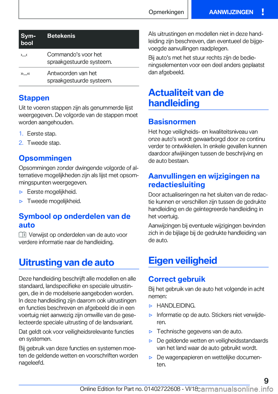 BMW 5 SERIES 2019  Instructieboekjes (in Dutch) �S�y�mj
�b�o�o�l�B�e�t�e�k�e�n�i�s