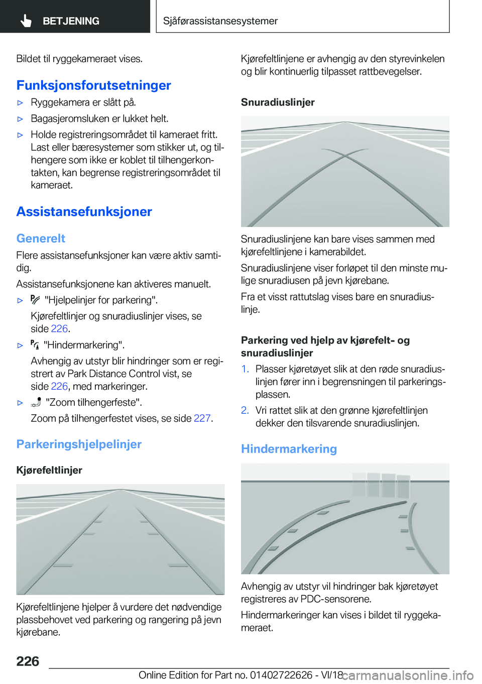 BMW 5 SERIES 2019  InstruksjonsbØker (in Norwegian) �B�i�l�d�e�t��t�i�l��r�y�g�g�e�k�a�m�e�r�a�e�t��v�i�s�e�s�.
�F�u�n�k�s�j�o�n�s�f�o�r�u�t�s�e�t�n�i�n�g�e�rx�R�y�g�g�e�k�a�m�e�r�a��e�r��s�l�å�t�t��p�å�.x�B�a�g�a�s�j�e�r�o�m�s�l�u�k�e�n��e�