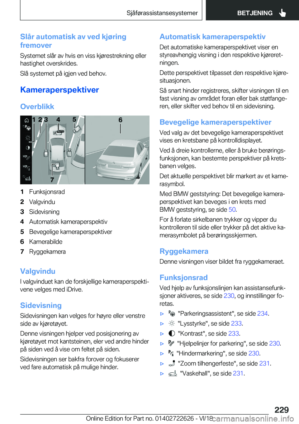 BMW 5 SERIES 2019  InstruksjonsbØker (in Norwegian) �S�l�å�r��a�u�t�o�m�a�t�i�s�k��a�v��v�e�d��k�j�