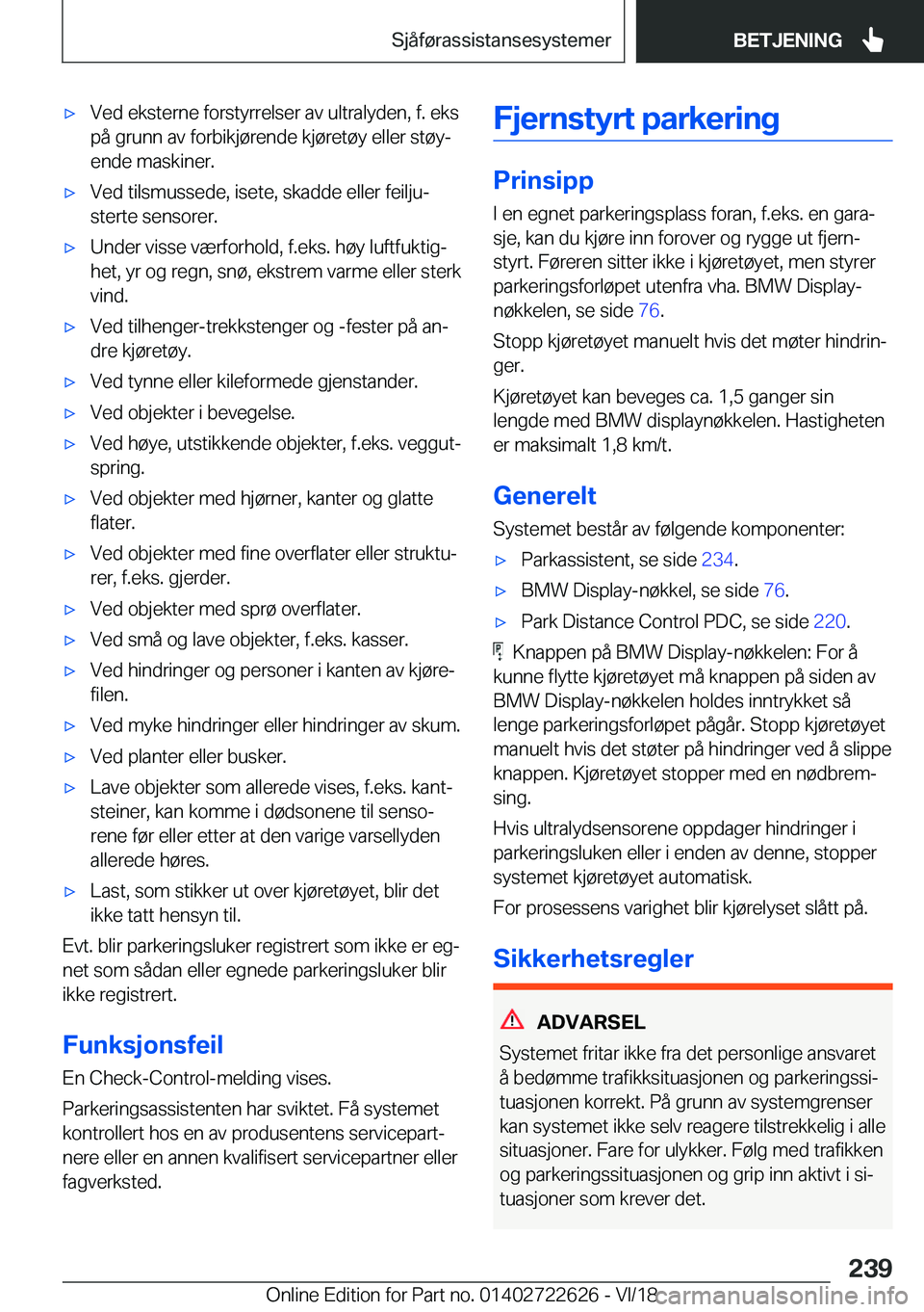 BMW 5 SERIES 2019  InstruksjonsbØker (in Norwegian) x�V�e�d��e�k�s�t�e�r�n�e��f�o�r�s�t�y�r�r�e�l�s�e�r��a�v��u�l�t�r�a�l�y�d�e�n�,��f�.��e�k�s�p�å��g�r�u�n�n��a�v��f�o�r�b�i�k�j�