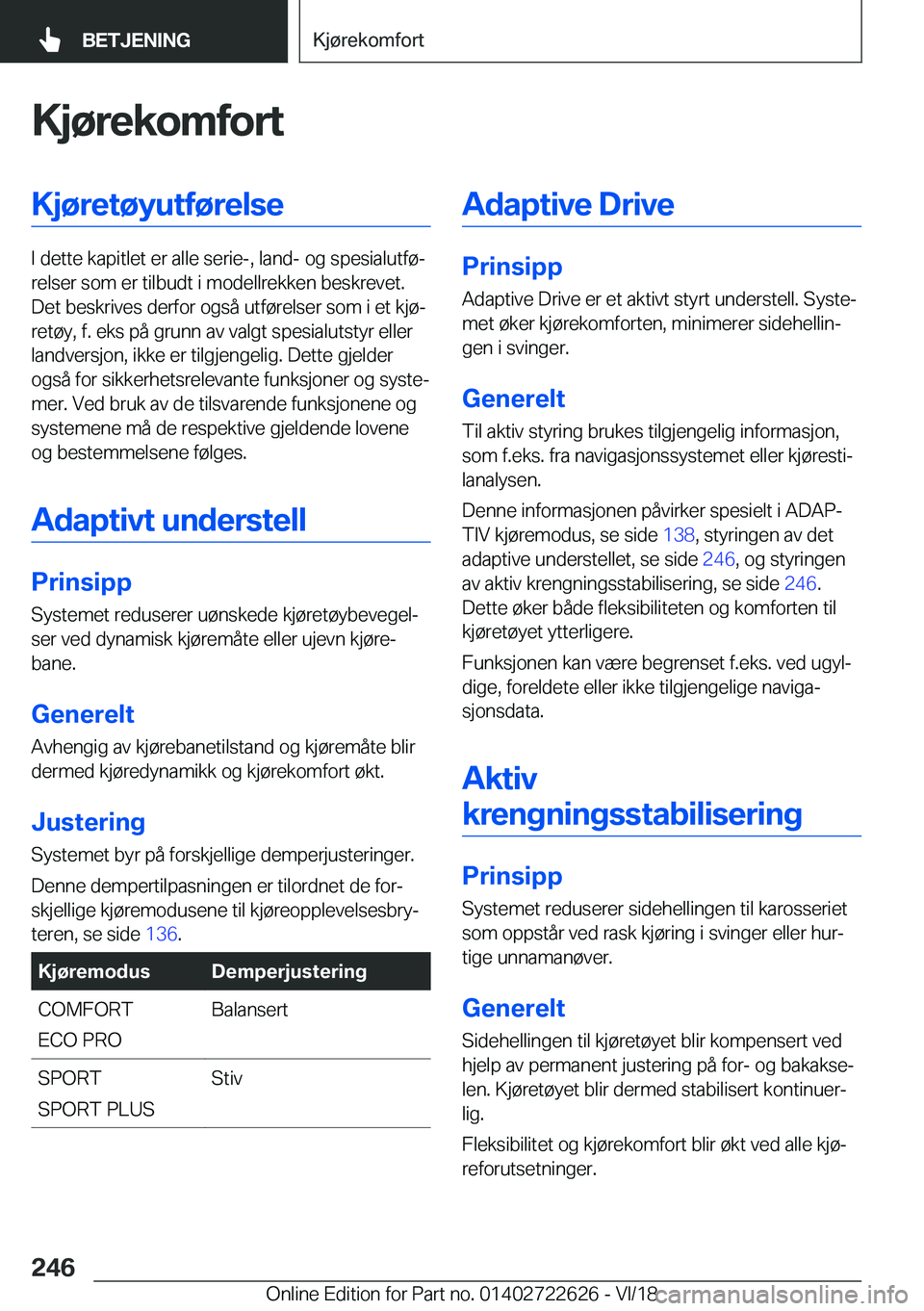BMW 5 SERIES 2019  InstruksjonsbØker (in Norwegian) �K�j�