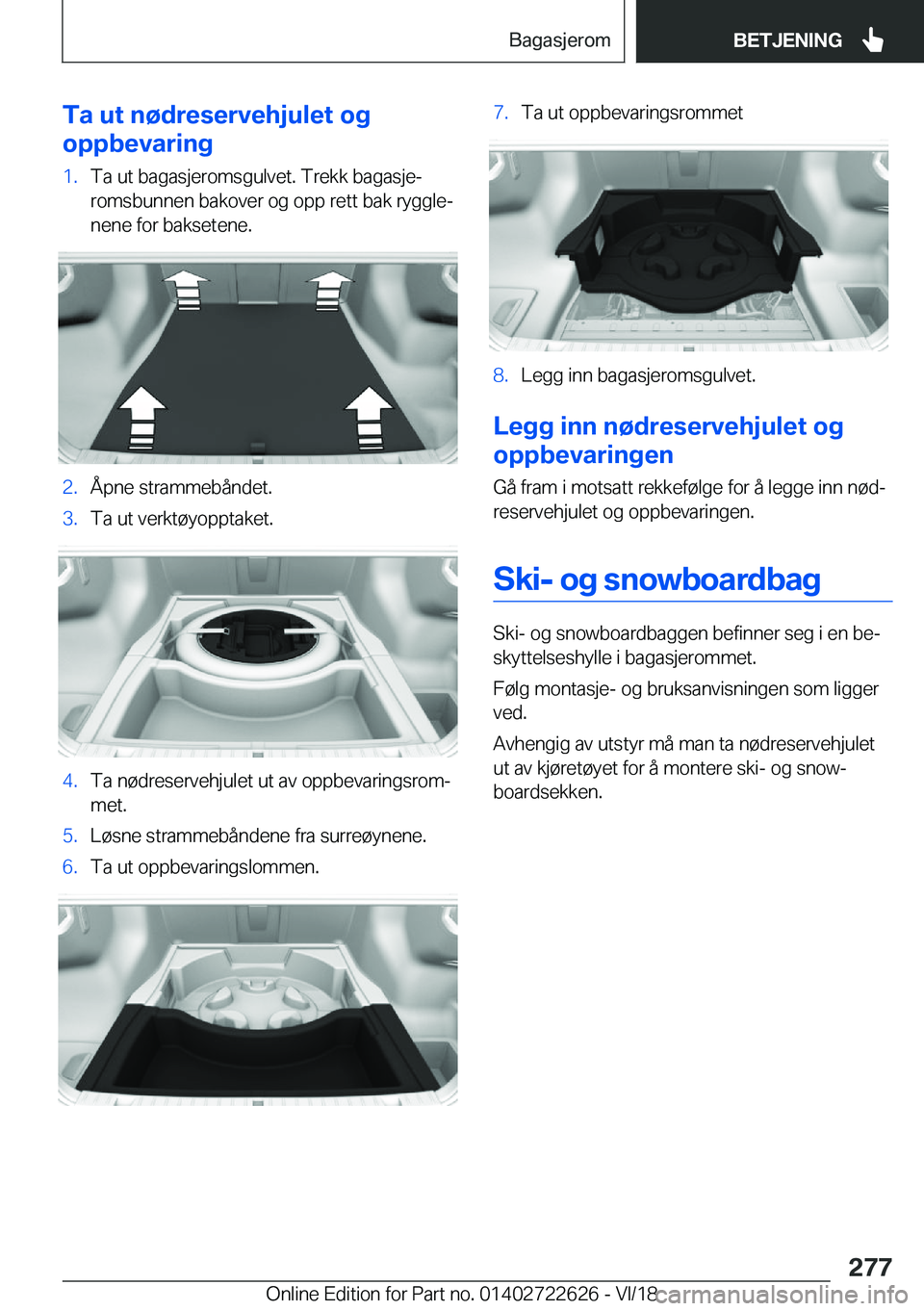 BMW 5 SERIES 2019  InstruksjonsbØker (in Norwegian) �T�a��u�t��n�