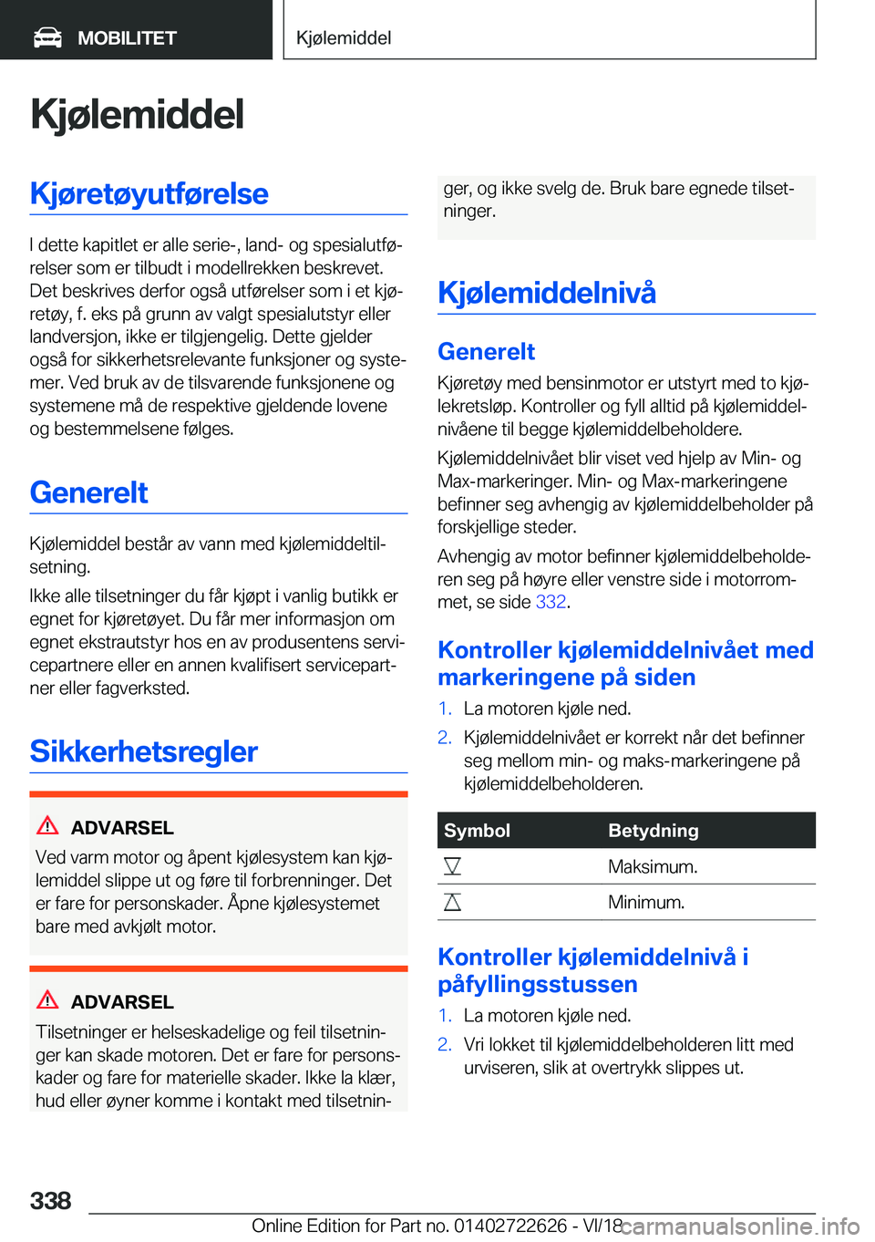 BMW 5 SERIES 2019  InstruksjonsbØker (in Norwegian) �K�j�