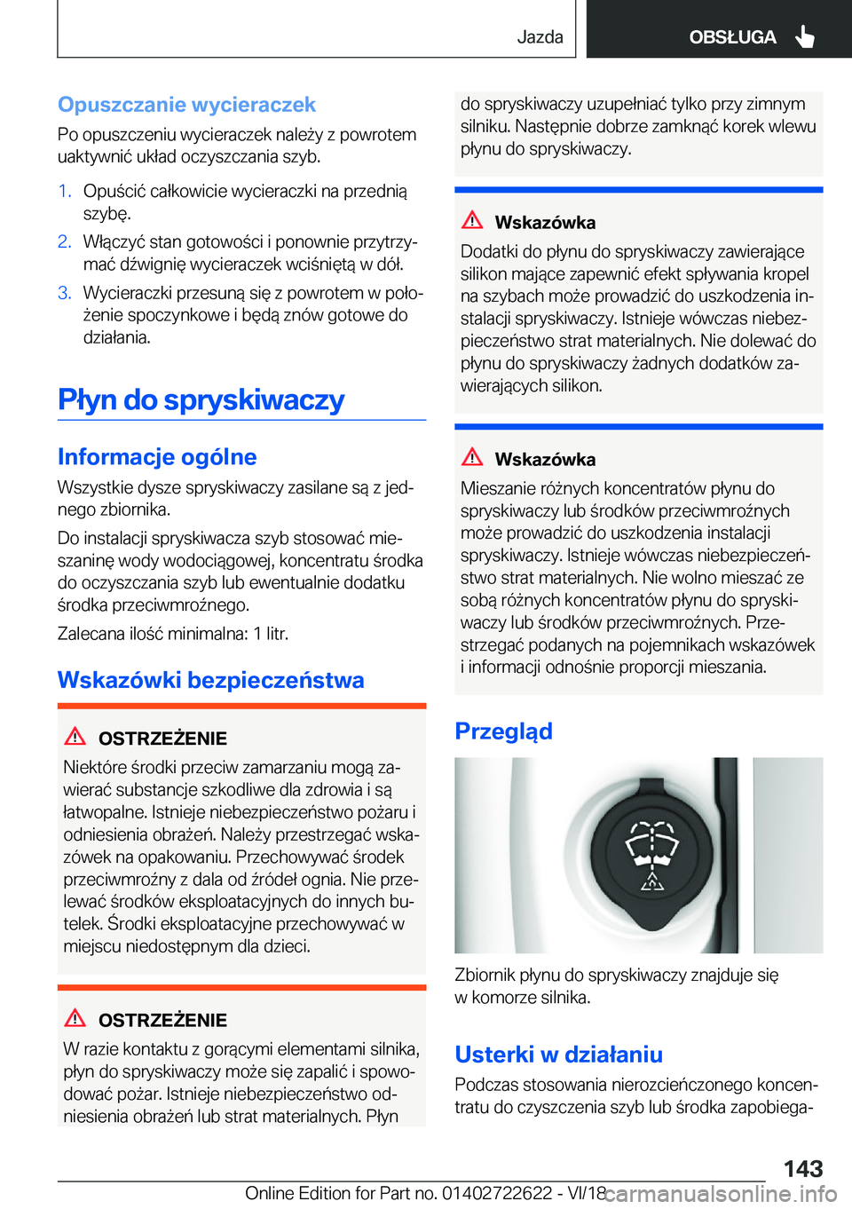 BMW 5 SERIES 2019  Instrukcja obsługi (in Polish) �O�p�u�s�z�c�z�a�n�i�e��w�y�c�i�e�r�a�c�z�e�k�P�o��o�p�u�s�z�c�z�e�n�i�u��w�y�c�i�e�r�a�c�z�e�k��n�a�l�e9�y��z��p�o�w�r�o�t�e�m
�u�a�k�t�y�w�n�i�