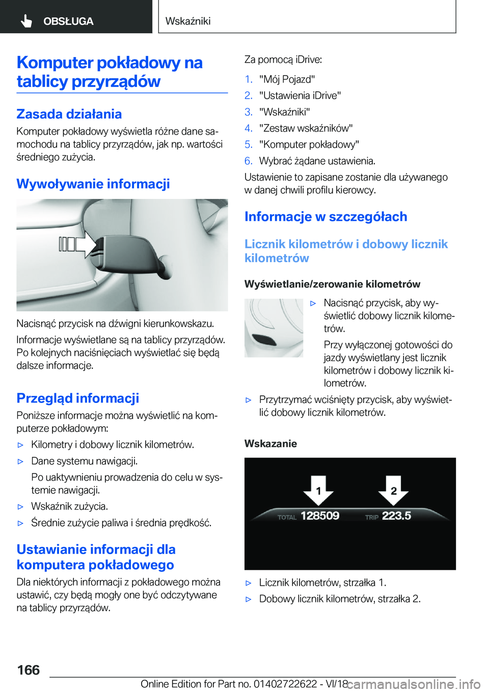 BMW 5 SERIES 2019  Instrukcja obsługi (in Polish) �K�o�m�p�u�t�e�r��p�o�k�ł�a�d�o�w�y��n�a�t�a�b�l�i�c�y��p�r�z�y�r�z�ą�d�