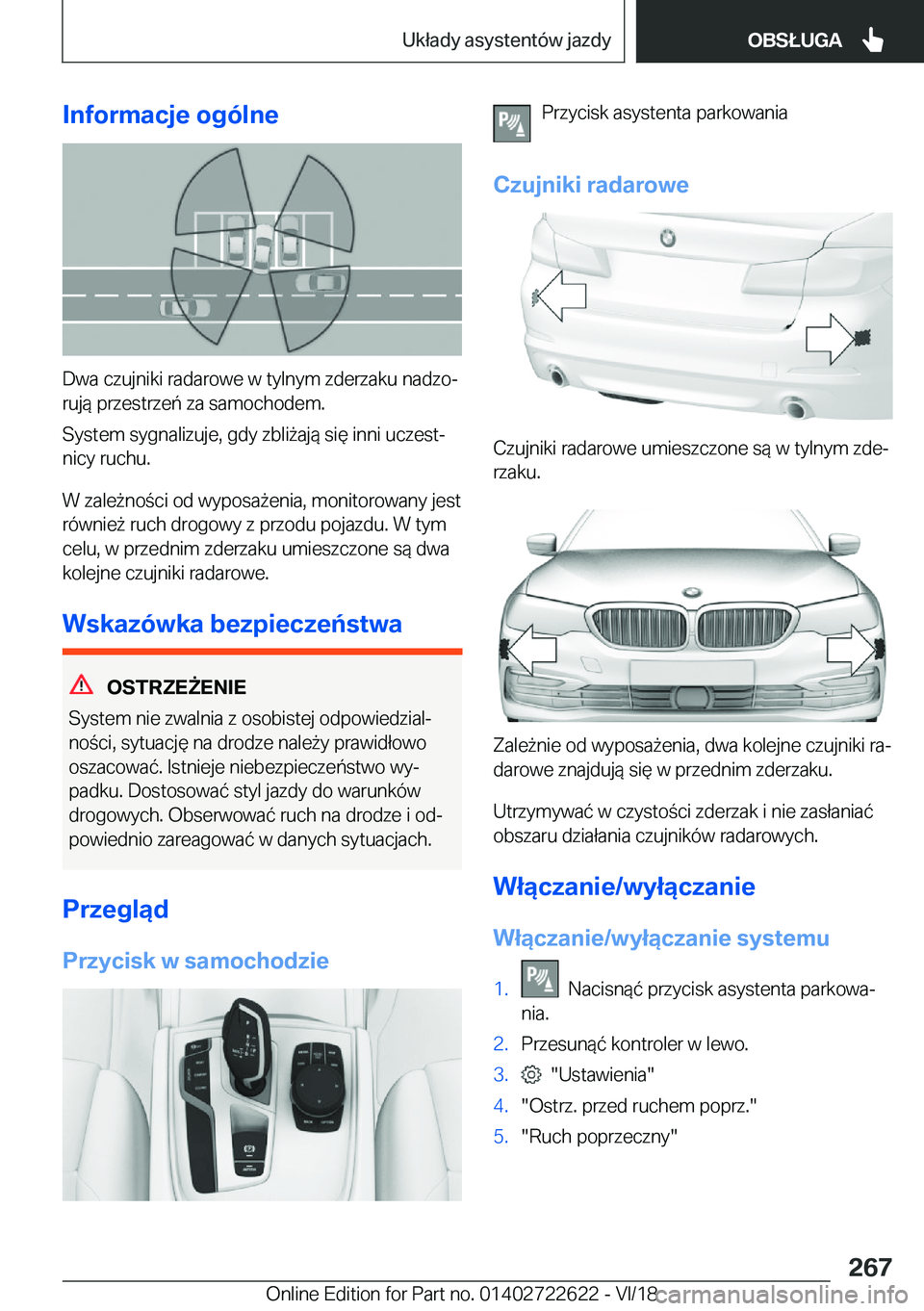BMW 5 SERIES 2019  Instrukcja obsługi (in Polish) �I�n�f�o�r�m�a�c�j�e��o�g�