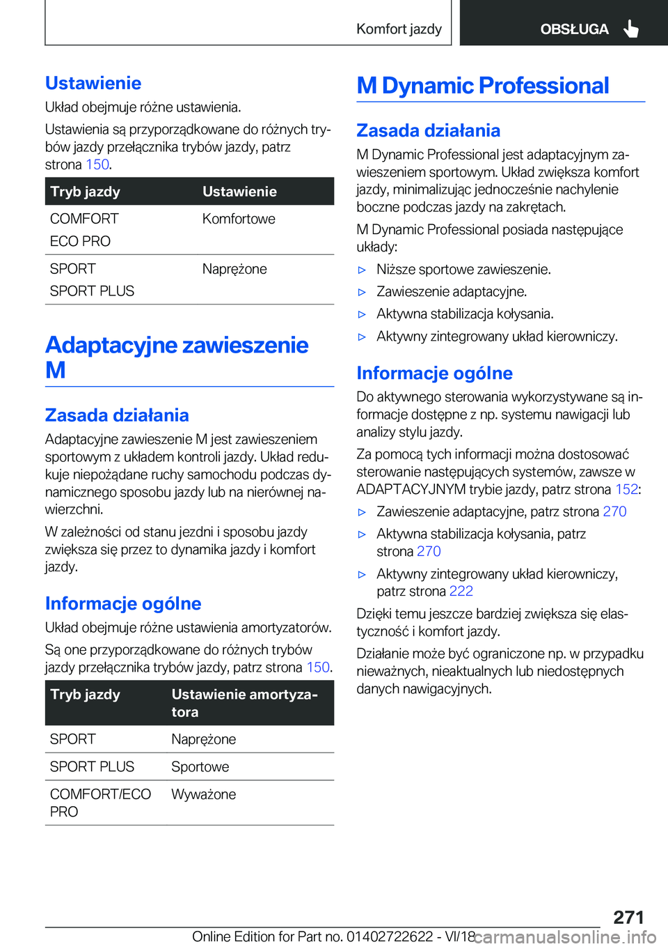 BMW 5 SERIES 2019  Instrukcja obsługi (in Polish) �U�s�t�a�w�i�e�n�i�e�U�k�ł�a�d��o�b�e�j�m�u�j�e��r�