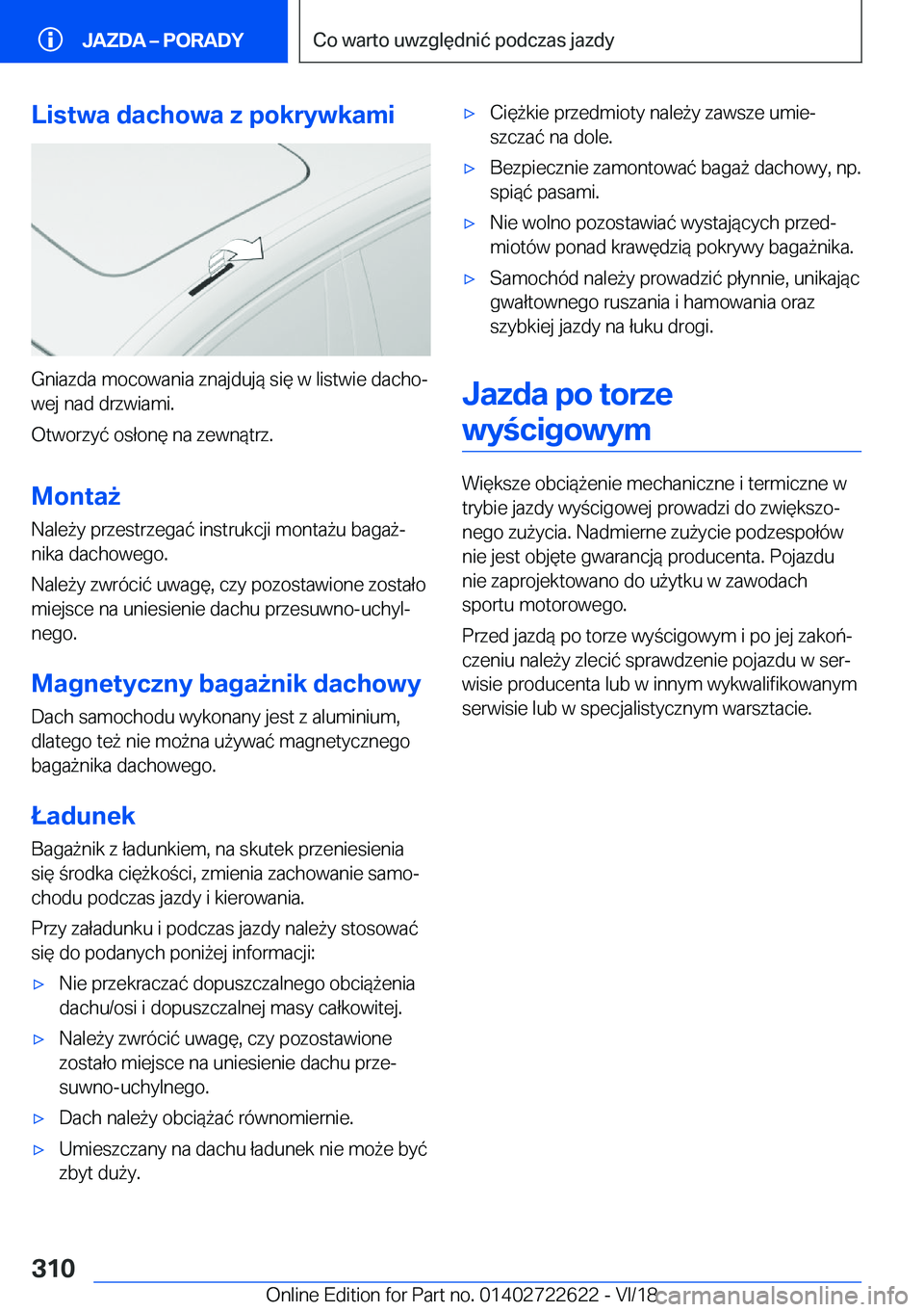 BMW 5 SERIES 2019  Instrukcja obsługi (in Polish) �L�i�s�t�w�a��d�a�c�h�o�w�a��z��p�o�k�r�y�w�k�a�m�i
�G�n�i�a�z�d�a��m�o�c�o�w�a�n�i�a��z�n�a�j�d�u�j�