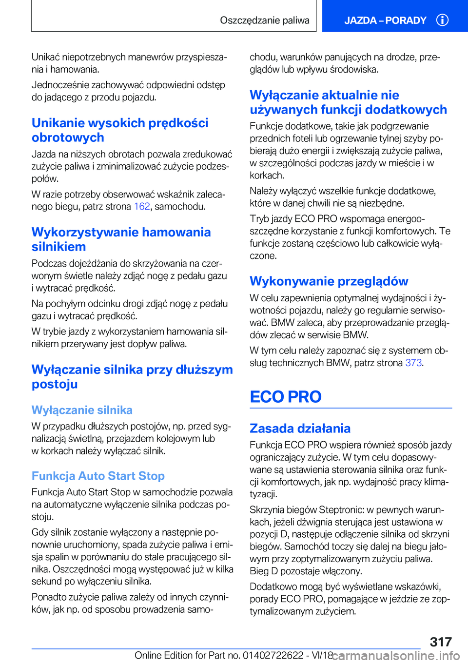 BMW 5 SERIES 2019  Instrukcja obsługi (in Polish) �U�n�i�k�a�