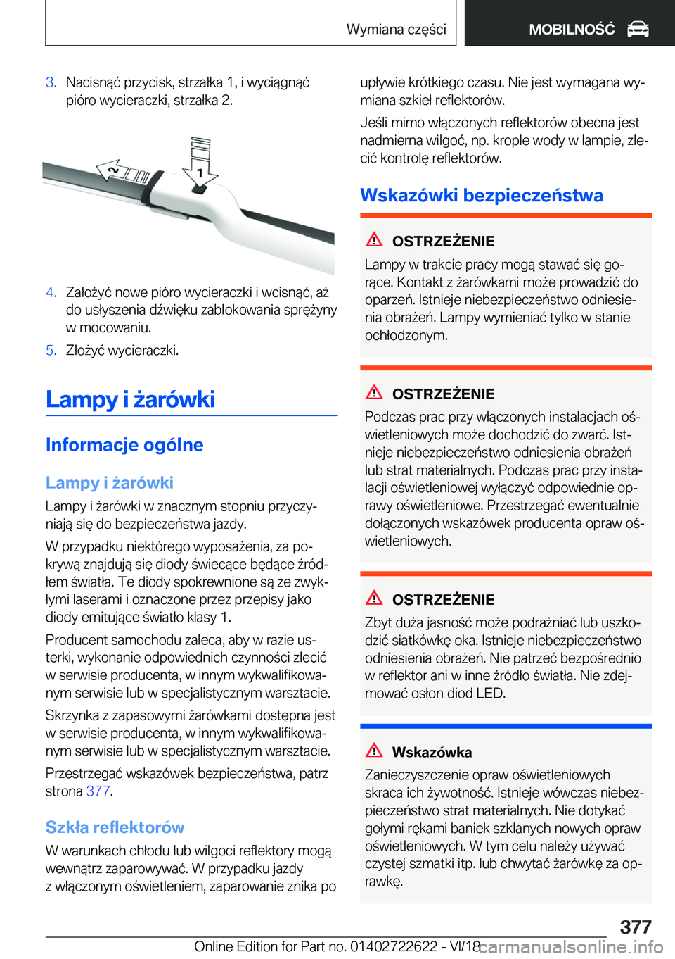 BMW 5 SERIES 2019  Instrukcja obsługi (in Polish) �3�.�N�a�c�i�s�n�