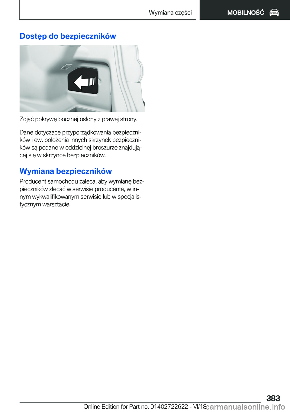 BMW 5 SERIES 2019  Instrukcja obsługi (in Polish) �D�o�s�t�
