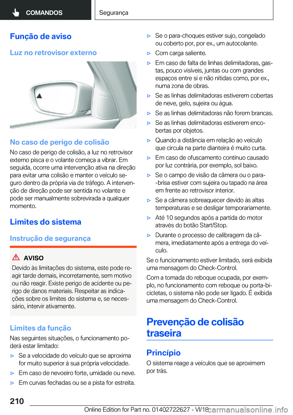 BMW 5 SERIES 2019  Manual do condutor (in Portuguese) �F�u�n�