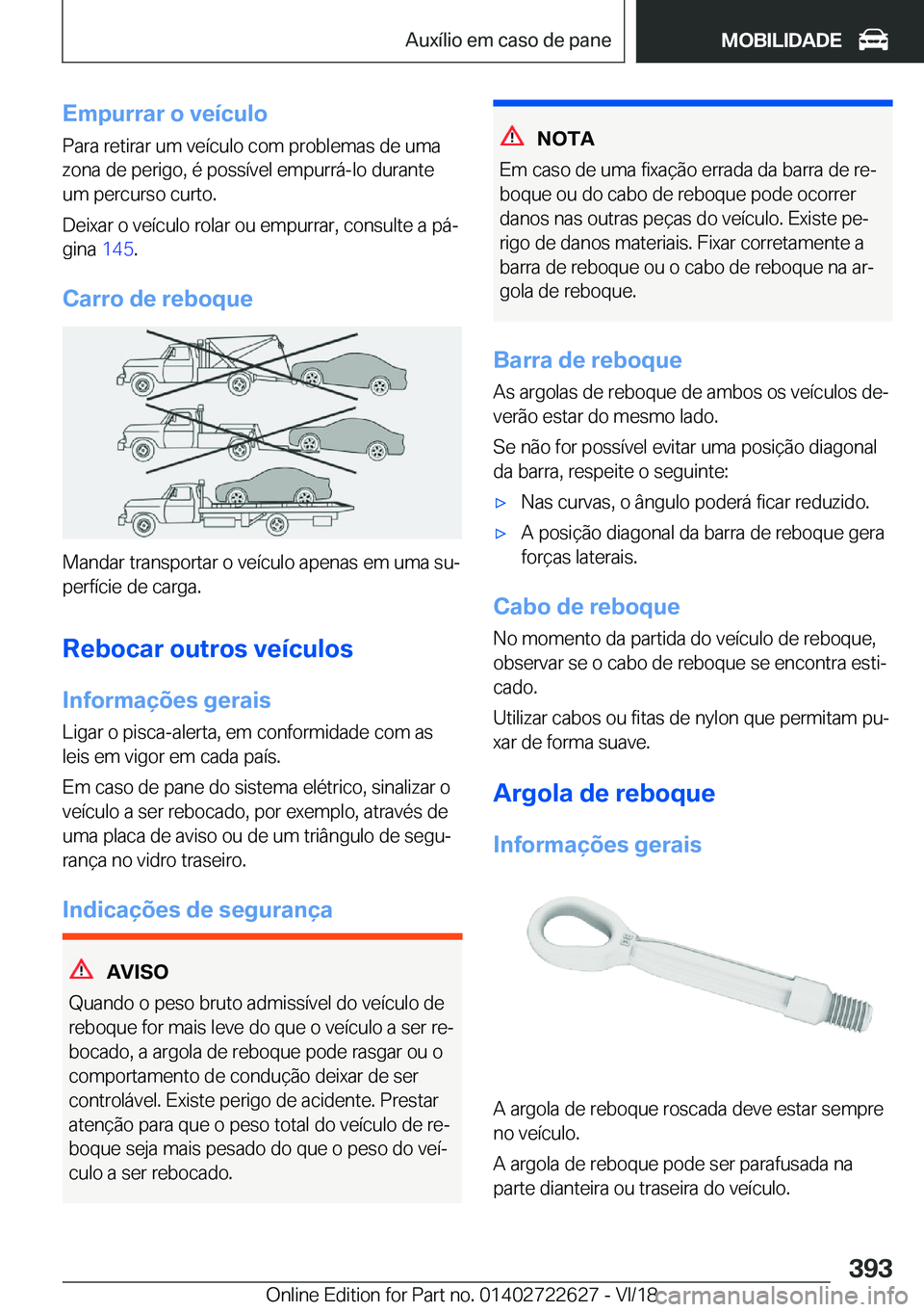 BMW 5 SERIES 2019  Manual do condutor (in Portuguese) �E�m�p�u�r�r�a�r��o��v�e�