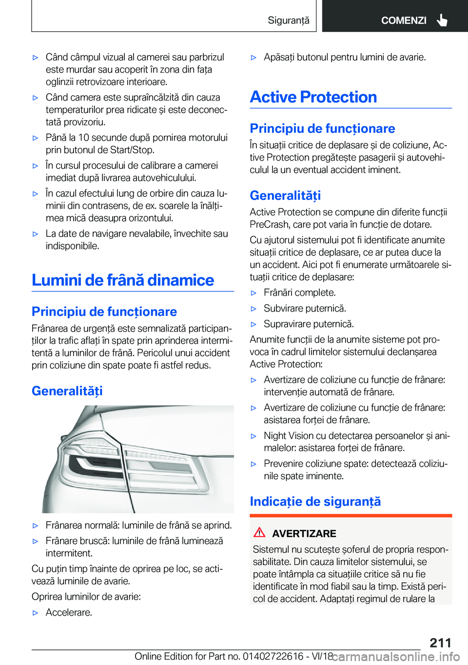 BMW 5 SERIES 2019  Ghiduri De Utilizare (in Romanian) 'x�C�