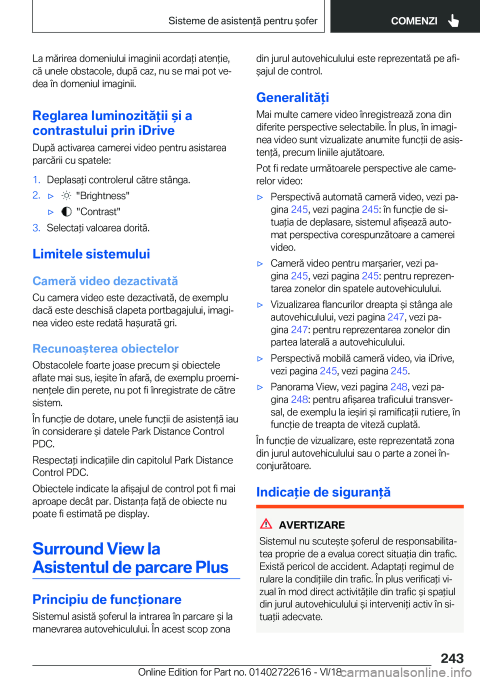 BMW 5 SERIES 2019  Ghiduri De Utilizare (in Romanian) �L�a��m�