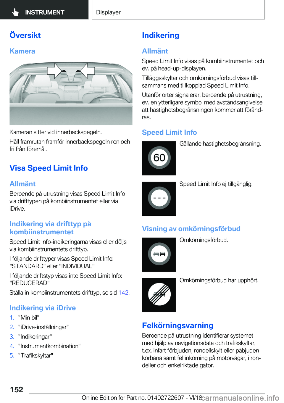 BMW 5 SERIES 2019  InstruktionsbÖcker (in Swedish) �