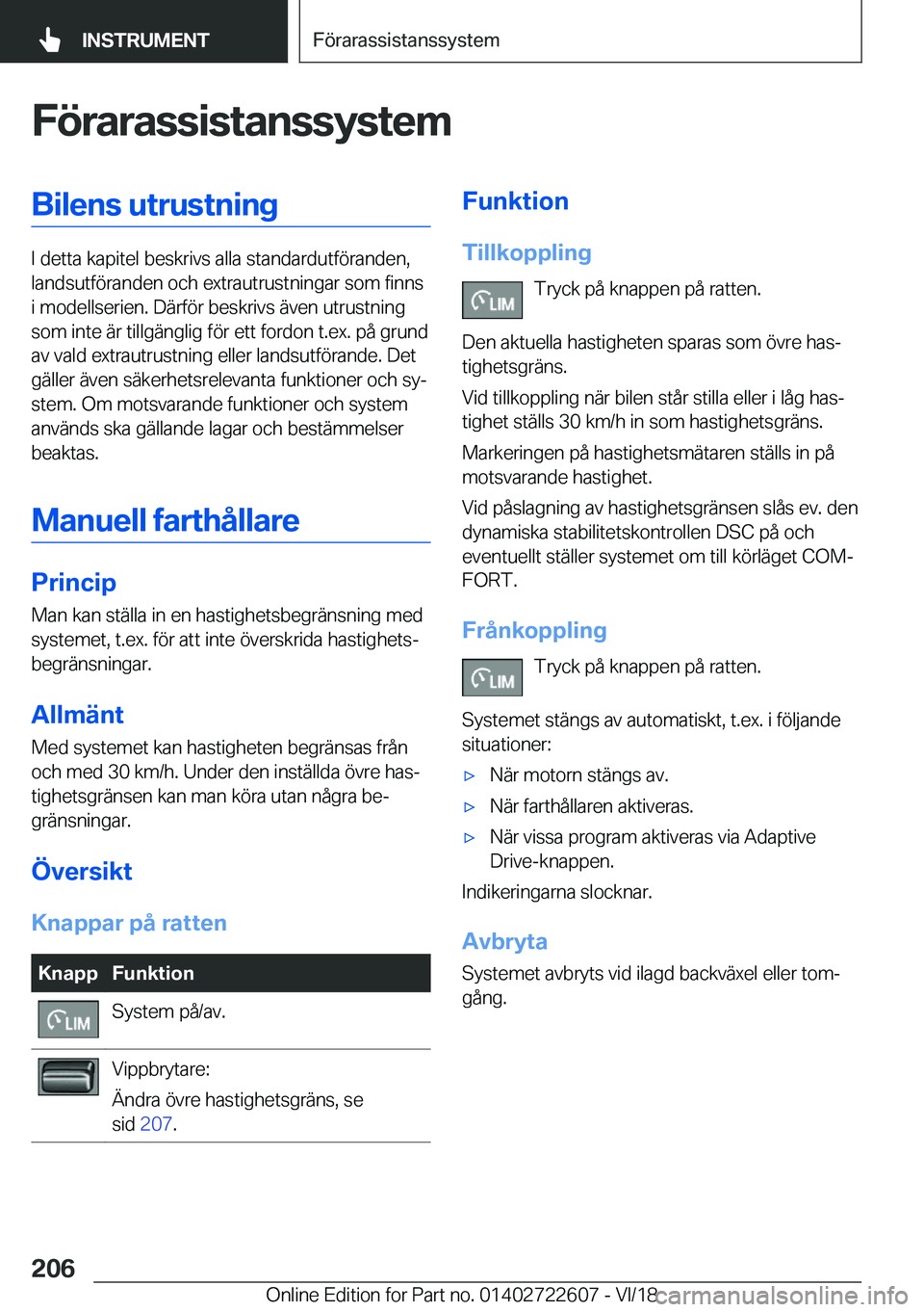 BMW 5 SERIES 2019  InstruktionsbÖcker (in Swedish) �F�