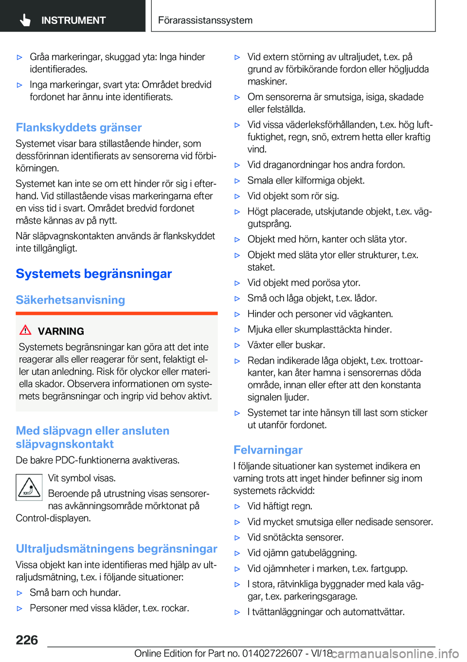 BMW 5 SERIES 2019  InstruktionsbÖcker (in Swedish) x�G�r�å�a��m�a�r�k�e�r�i�n�g�a�r�,��s�k�u�g�g�a�d��y�t�a�:��I�n�g�a��h�i�n�d�e�r
�i�d�e�n�t�i�f�i�e�r�a�d�e�s�.x�I�n�g�a��m�a�r�k�e�r�i�n�g�a�r�,��s�v�a�r�t��y�t�a�:��O�m�r�å�d�e�t��b�r�