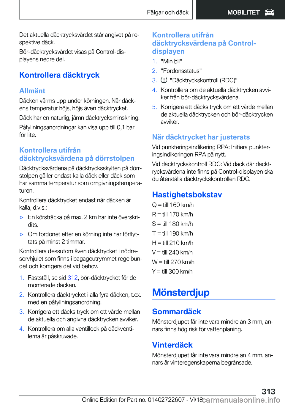BMW 5 SERIES 2019  InstruktionsbÖcker (in Swedish) �D�e�t��a�k�t�u�e�l�l�a��d�ä�c�k�t�r�y�c�k�s�v�ä�r�d�e�t��s�t�å�r��a�n�g�i�v�e�t��p�å��r�ej�s�p�e�k�t�i�v�e��d�ä�c�k�.
�B�