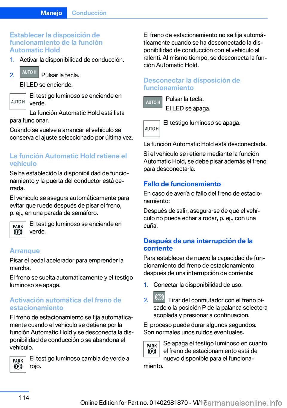 BMW 5 SERIES 2018  Manuales de Empleo (in Spanish) �E�s�t�a�b�l�e�c�e�r��l�a��d�i�s�p�o�s�i�c�i�
