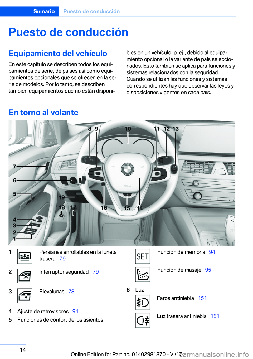 BMW 5 SERIES 2018  Manuales de Empleo (in Spanish) �P�u�e�s�t�o��d�e��c�o�n�d�u�c�c�i�