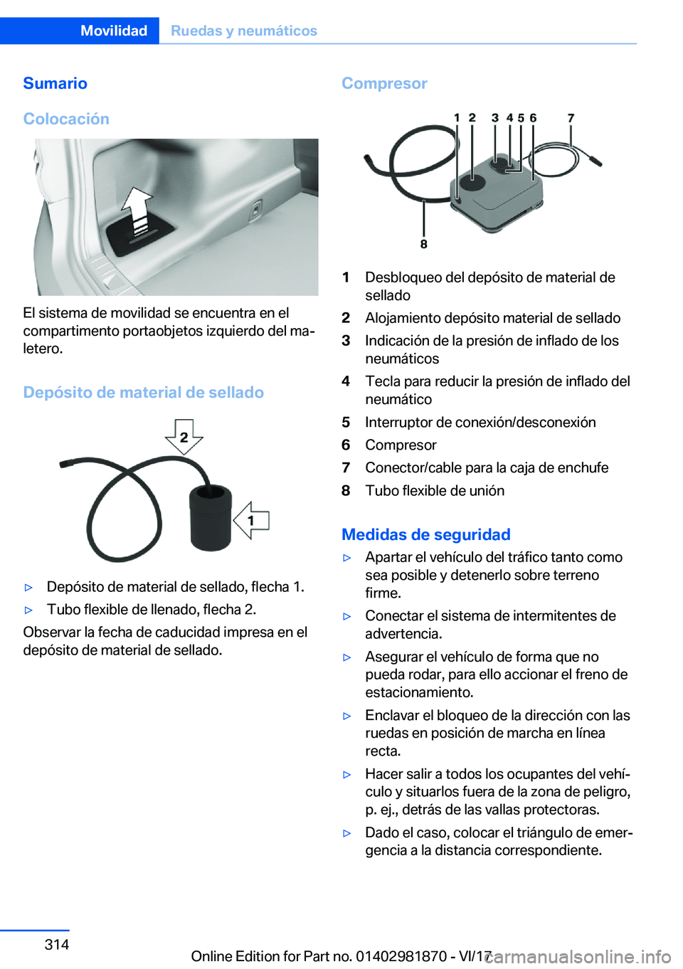 BMW 5 SERIES 2018  Manuales de Empleo (in Spanish) �S�u�m�a�r�i�o
�C�o�l�o�c�a�c�i�