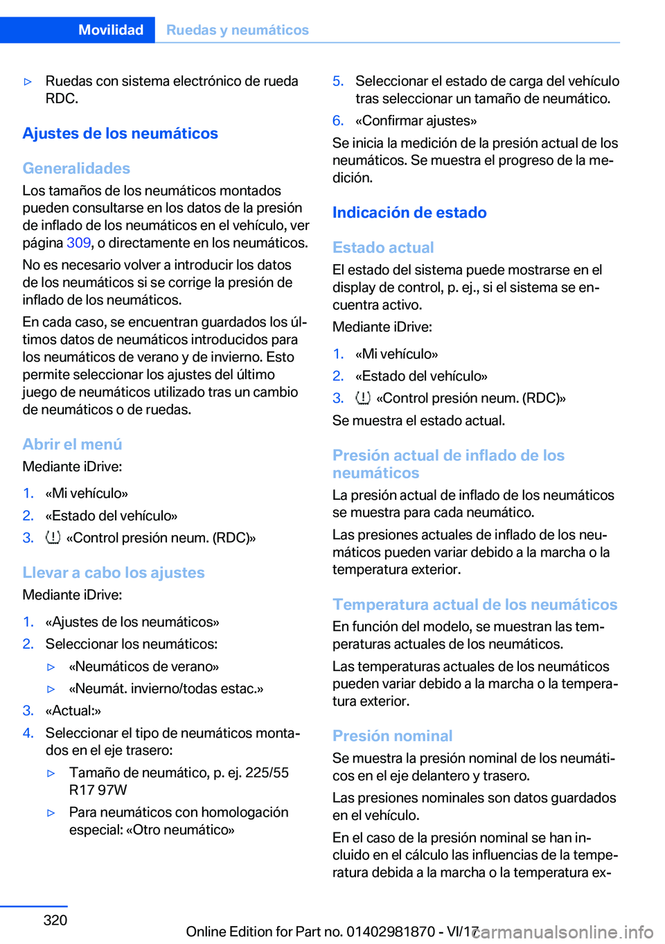BMW 5 SERIES 2018  Manuales de Empleo (in Spanish) 'y�R�u�e�d�a�s� �c�o�n� �s�i�s�t�e�m�a� �e�l�e�c�t�r�