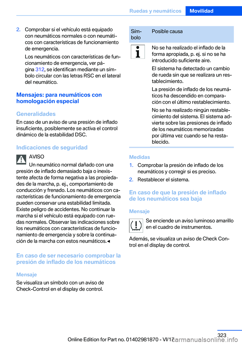 BMW 5 SERIES 2018  Manuales de Empleo (in Spanish) �2�.�C�o�m�p�r�o�b�a�r� �s�i� �e�l� �v�e�h�