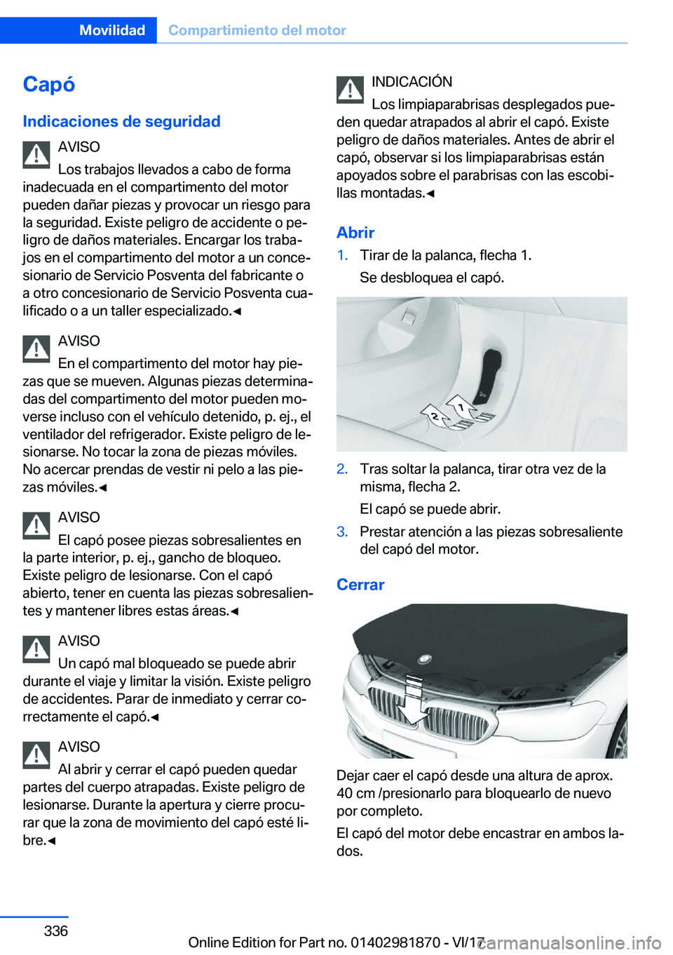 BMW 5 SERIES 2018  Manuales de Empleo (in Spanish) �C�a�p�
