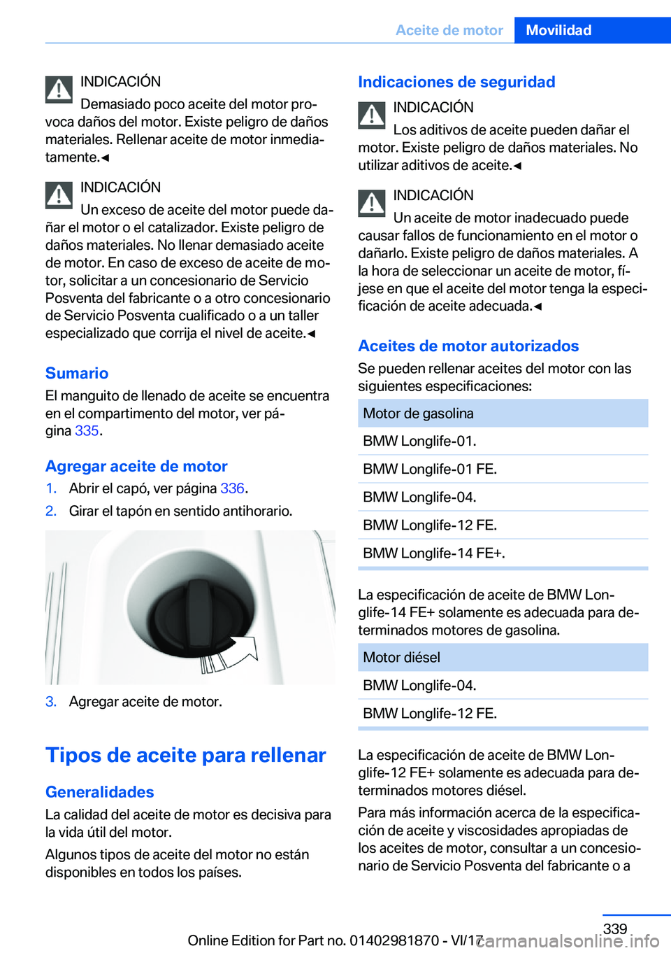 BMW 5 SERIES 2018  Manuales de Empleo (in Spanish) �I�N�D�I�C�A�C�I�