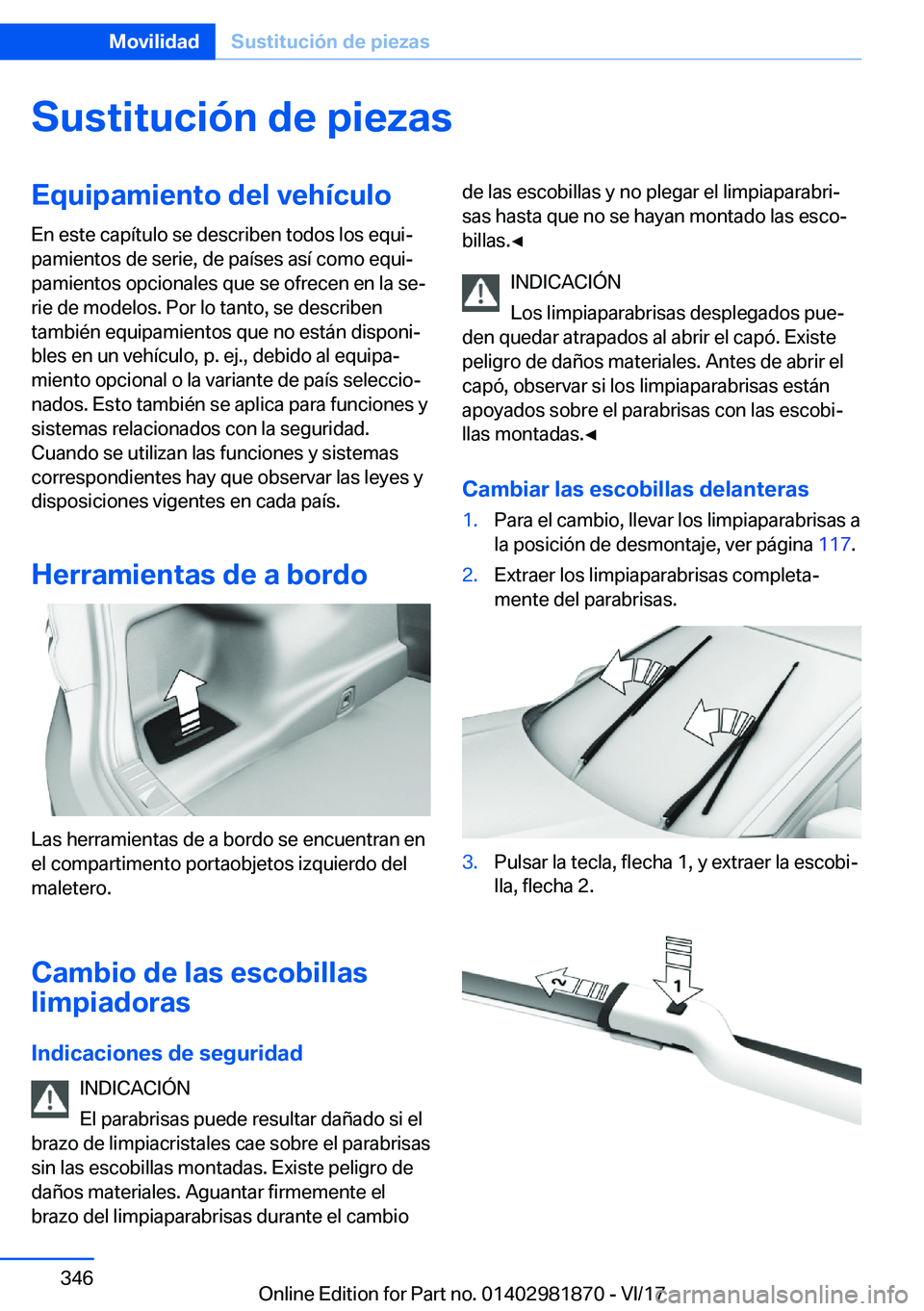 BMW 5 SERIES 2018  Manuales de Empleo (in Spanish) �S�u�s�t�i�t�u�c�i�